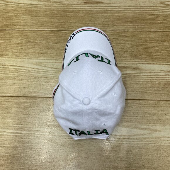 Italia Baseball Cap Embroidered Adjustable Hat Italia Soccer White - Picture 8 of 12